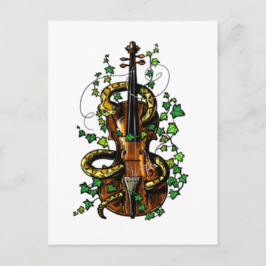 Carte Postale Violon et serpent (Devant)