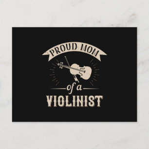 Carte Postale Violon - Fier Maman D'Un Violoniste