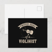Carte Postale Violon - Fier Maman D'Un Violoniste (Devant / Derrière)