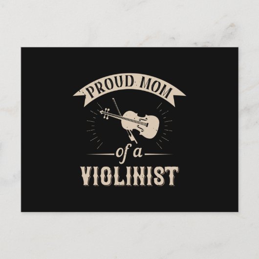 Carte Postale Violon - Fier Maman D'Un Violoniste (Devant)