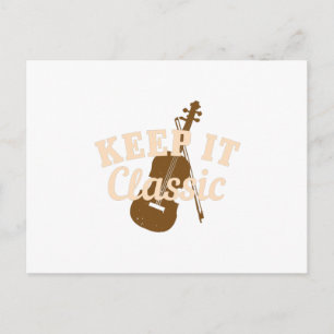Carte Postale Violon - Gardez-le Classique