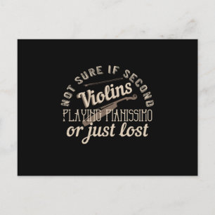 Carte Postale Violon - Les Violons Secondaires Sont Juste Perdus