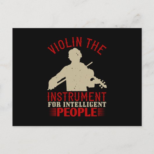 Carte Postale Violon - L'Instrument Pour Intelligent (Devant)