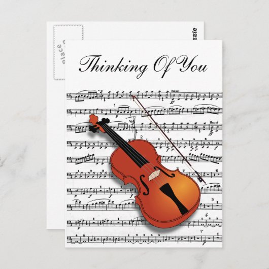 Carte Postale Violon Lover_ (Devant / Derrière)