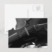 Carte Postale Violon noir (Devant / Derrière)