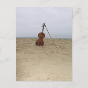 Carte Postale Violon sur la plage
