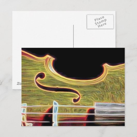 Carte Postale Violon, Viola, Cello ? (Devant / Derrière)