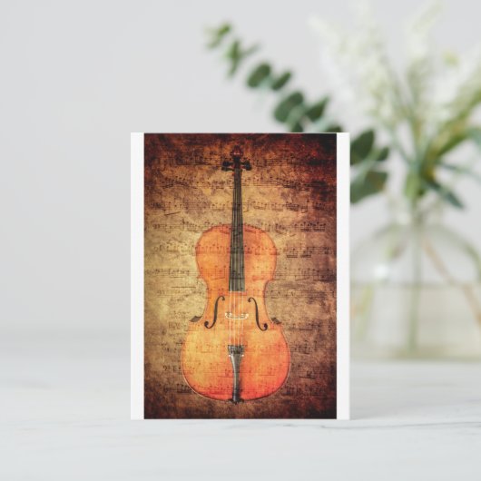 Carte Postale Violoncelle (Debout devant)