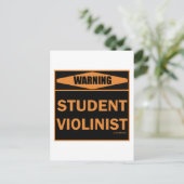 Carte Postale Violoniste étudiant (Debout devant)