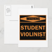 Carte Postale Violoniste étudiant (Devant / Derrière)