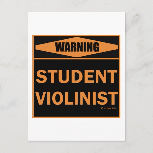 Carte Postale Violoniste étudiant (Devant)