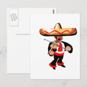Carte Postale violoniste mexicain (Devant / Derrière)