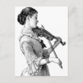Carte Postale Violoniste vintage (Devant)
