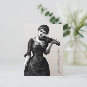 Carte postale violoniste vintage (Debout devant)
