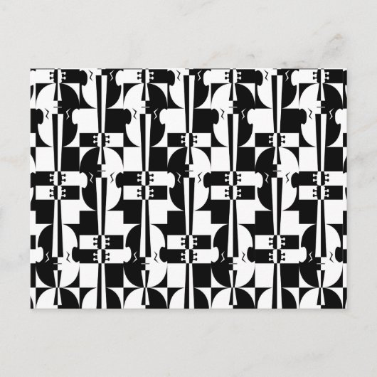 Carte Postale Violons d'illusion optique (Devant)