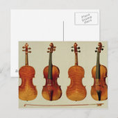 Carte Postale Violons (LtoR) : l'Alard d'Antonio Stradivariu (Devant / Derrière)