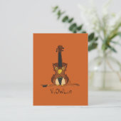 Carte postale ViOWLin Chouette violon (Debout devant)
