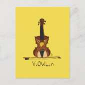 Carte postale ViOWLin Chouette violon (Devant)
