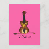 Carte postale ViOWLin Chouette violon (Devant)