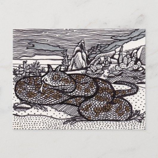 Carte Postale Viper à cornes (Devant)