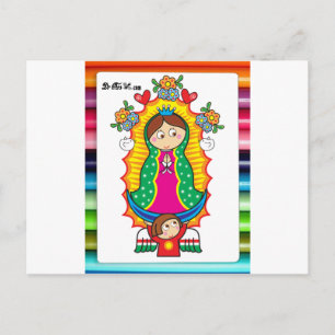 CARTE POSTALE VIRGEN DE GUADALUPE CARICATURA 01 PERSONNALISABLE