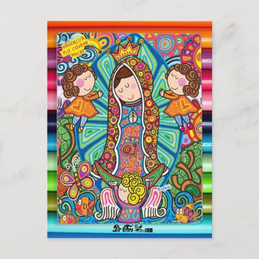 CARTE POSTALE VIRGEN DE GUADALUPE CARICATURA 06 (Devant)