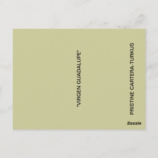 CARTE POSTALE VIRGEN GUADALUPE (Dos)
