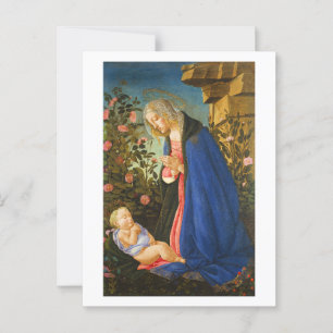 CARTE POSTALE VIRGIN ADORER DORMIR CHRIST ENFANT