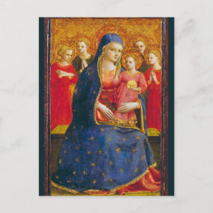 Carte Postale VIRGIN AVEC ENFANT, ANGELS Fra Angelico Noël