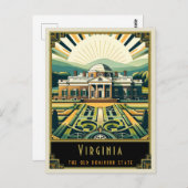 Carte Postale Virginia | Art déco (Devant / Derrière)