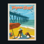 Carte Postale Virginia Beach, VA<br><div class="desc">Anderson Design Group est une société d'illustration et de conception de pointe située à Nashville, au Tennessee. Founder Joel Anderson Directives Team of talented artists to create original poster art that looks like classic vintage publicité prints from the 1920s to the 1960s.</div>