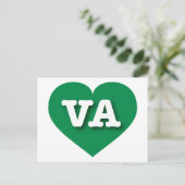Carte Postale Virginia Green Heart - J'aime VA (Debout devant)