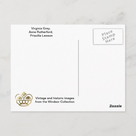 Carte Postale Virginia Grey, Anne Rutherford, Priscilla Lawson (Dos)