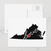 Carte Postale Virginia Love ! Cadeaux pour les amateurs de VA (Devant / Derrière)
