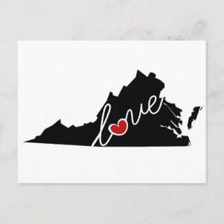 Carte Postale Virginia Love ! Cadeaux pour les amateurs de VA