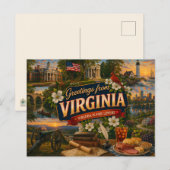 Carte Postale Virginia Postcard (Devant / Derrière)