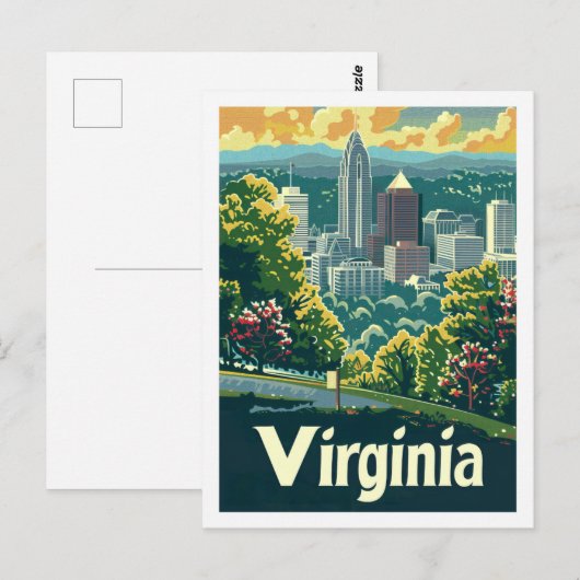 Carte Postale Virginia USA célèbre Travel Place (Devant / Derrière)