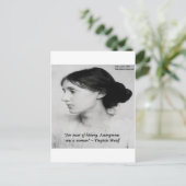 Carte Postale Virginia Woolf Anonymous Était Une Citation De Fem (Debout devant)