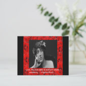 Carte Postale Virginia Woolf & Citation sur l'amour (Debout devant)