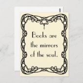 Carte Postale Virginia Woolf sur les livres (Devant / Derrière)