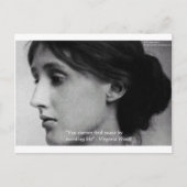 Carte Postale Virginia Woolf "Trouver la paix" Citation de sages (Devant)