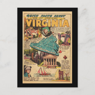 Carte Postale Virginie, l'Ancien Dominion