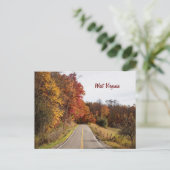 Carte Postale Virginie-Occidentale belles couleurs d'automne (Debout devant)