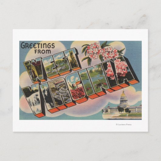 Carte Postale Virginie-Occidentale (Capital Building) (Devant)