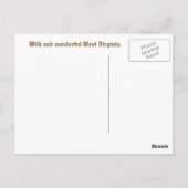 Carte Postale Virginie-Occidentale en neige (Dos)