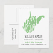 Carte Postale VIRGINIE OCCIDENTALE  Nous avons déménagé Nouvelle (Devant / Derrière)