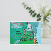 Carte Postale Virginie Virginie-Occidentale États-Unis (Debout devant)