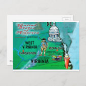 Carte Postale Virginie Virginie-Occidentale États-Unis (Devant / Derrière)