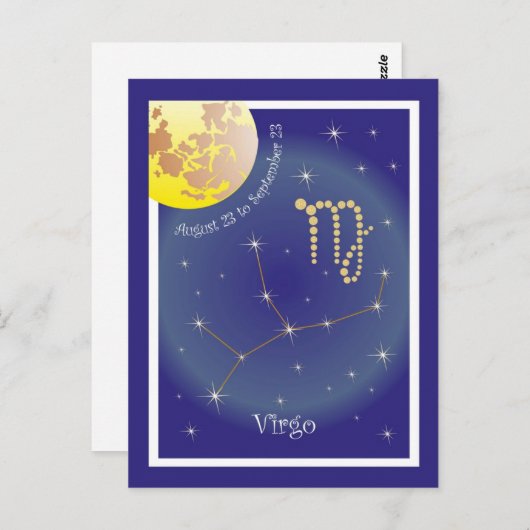 Carte Postale Virgo August 23 à septembre 23 (Devant / Derrière)