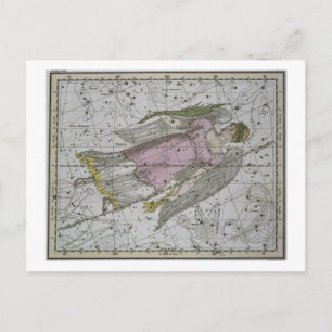 Carte Postale Virgo, de "A Celestial Atlas", pub. en 1822 (col.